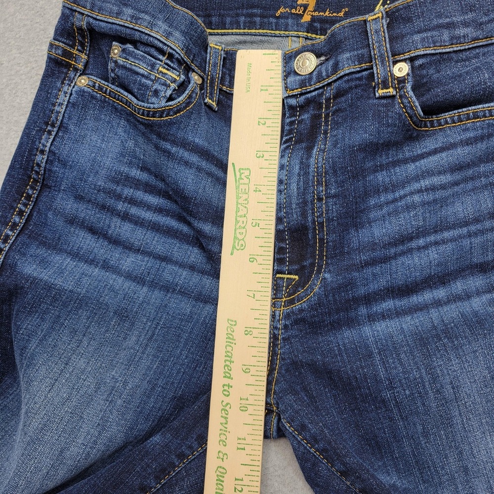 7 For All Mankind High Waist Bootcut Jeans Womens 31 Blue Stretch Denim - Picture 9 of 11